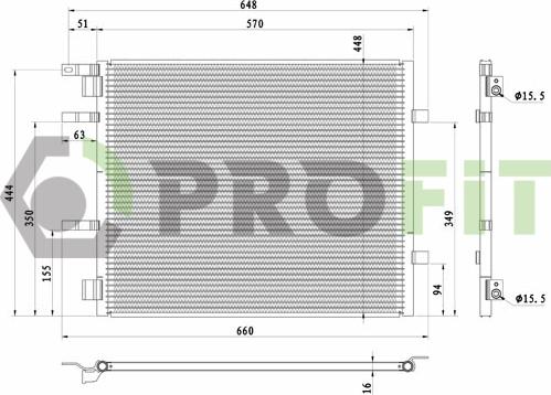 Profit 1770-0383 - Кондензатор, климатизация vvparts.bg