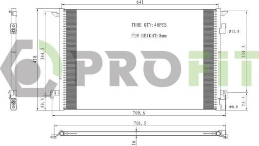 Profit 1770-0371 - Кондензатор, климатизация vvparts.bg