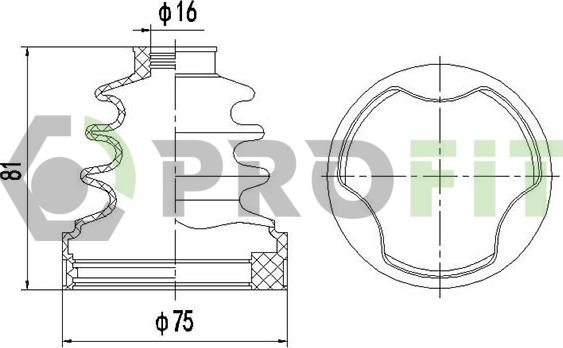 Profit 2810-0031 XLB - Маншон, полуоска vvparts.bg