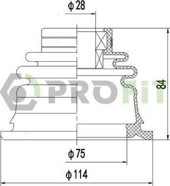 Profit 2810-0029 XLB - Маншон, полуоска vvparts.bg