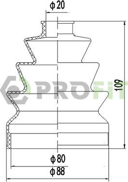 Profit 2810-0023 XLB - Маншон, полуоска vvparts.bg