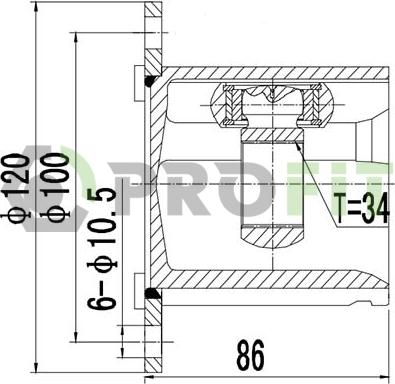 Profit 2810-2032 - Каре комплект, полуоска vvparts.bg