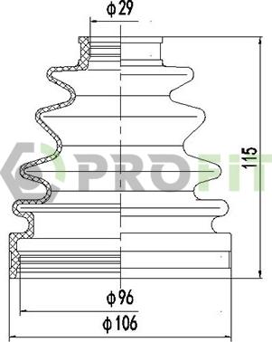 Profit 2710-0045 XLB - Маншон, полуоска vvparts.bg