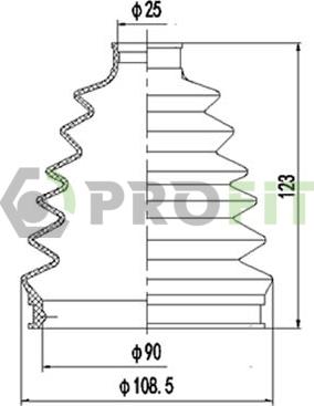 Profit 2710-0047 XLB - Маншон, полуоска vvparts.bg