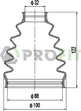 Profit 2710-0050 XLB - Маншон, полуоска vvparts.bg