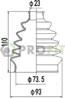 Profit 2710-0051 XLB - Маншон, полуоска vvparts.bg