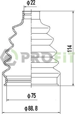 Profit 2710-0058 XLB - Маншон, полуоска vvparts.bg