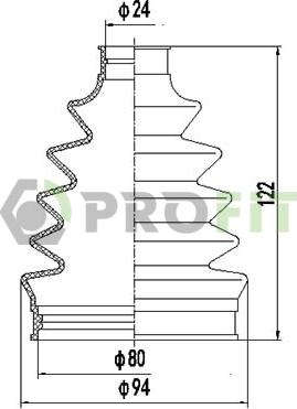 Profit 2710-0053 XLB - Маншон, полуоска vvparts.bg