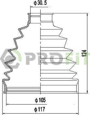 Profit 2710-0057 XLB - Маншон, полуоска vvparts.bg