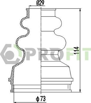 Profit 2710-0008 XLB - Маншон, полуоска vvparts.bg