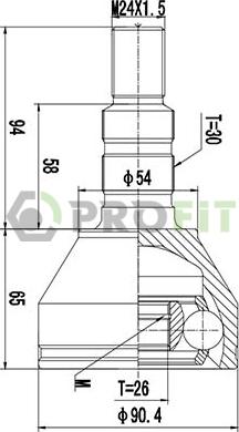 Profit 2710-1506 - Каре комплект, полуоска vvparts.bg