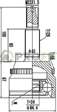 Profit 2710-3071 - Каре комплект, полуоска vvparts.bg