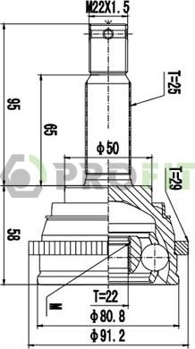 Profit 2710-2655 - Каре комплект, полуоска vvparts.bg