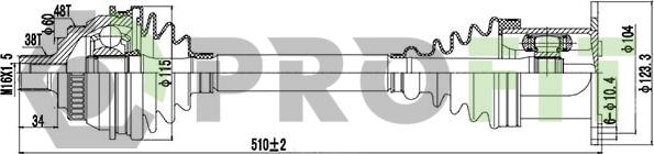 Profit 2730-0547 - Полуоска vvparts.bg