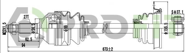 Profit 2730-0196 - Полуоска vvparts.bg