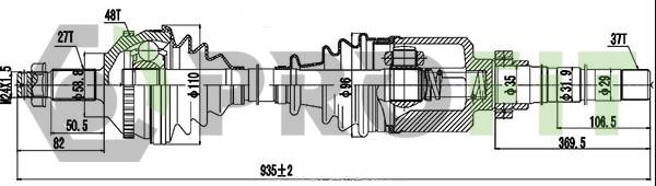 Profit 2730-0145 - Полуоска vvparts.bg