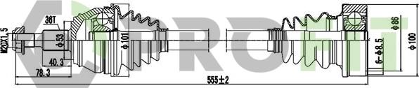 Profit 2730-0358 - Полуоска vvparts.bg