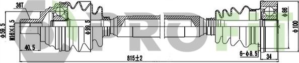 Profit 2730-0760 - Полуоска vvparts.bg