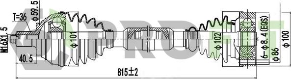 Profit 2730-0762 - Полуоска vvparts.bg