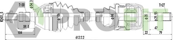 Profit 2730-1190 - Полуоска vvparts.bg