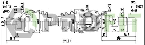 Profit 2730-3029 - Полуоска vvparts.bg