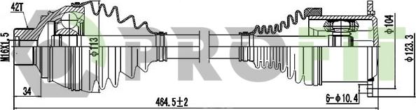 Profit 2730-3022 - Полуоска vvparts.bg