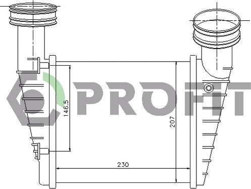 Profit PR 9559T1 - Интеркулер (охладител за въздуха на турбината) vvparts.bg