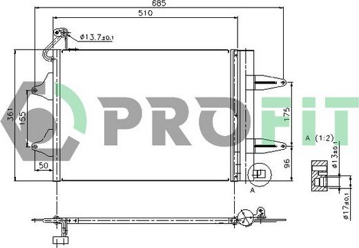 Profit PR 9550C1 - Кондензатор, климатизация vvparts.bg