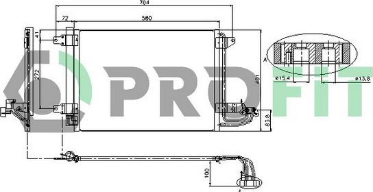 Profit PR 9558C1 - Кондензатор, климатизация vvparts.bg