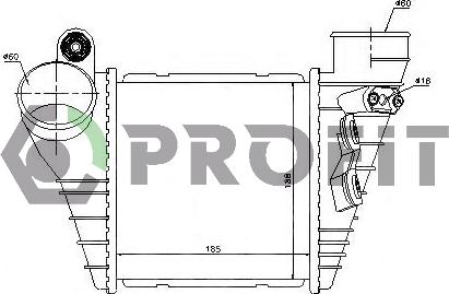 Profit PR 9558T1 - Интеркулер (охладител за въздуха на турбината) vvparts.bg