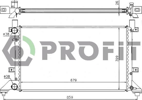 Profit PR 9567A8 - Радиатор, охлаждане на двигателя vvparts.bg