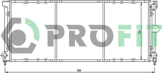 Profit PR 9537A1 - Радиатор, охлаждане на двигателя vvparts.bg