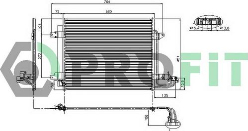 Profit PR 9570C1 - Кондензатор, климатизация vvparts.bg