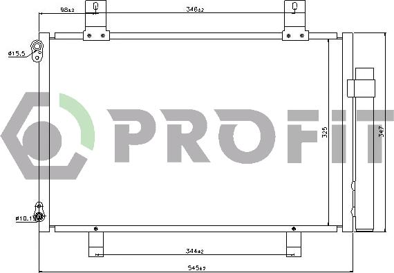 Profit PR 9210C1 - Кондензатор, климатизация vvparts.bg