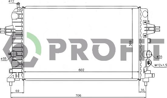 Profit PR 5055A1 - Радиатор, охлаждане на двигателя vvparts.bg