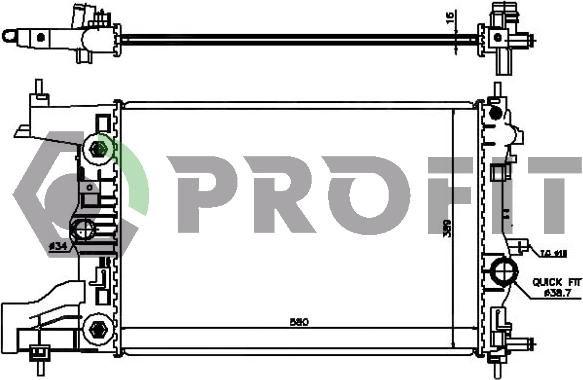 Profit PR 5056A2 - Радиатор, охлаждане на двигателя vvparts.bg