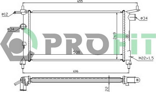 Profit PR 5018A1 - Радиатор, охлаждане на двигателя vvparts.bg