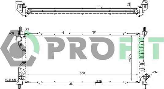 Profit PR 5018A3 - Радиатор, охлаждане на двигателя vvparts.bg