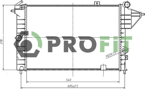 Profit PR 5076A4 - Радиатор, охлаждане на двигателя vvparts.bg