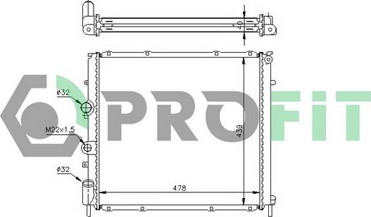 Profit PR 6046A1 - Радиатор, охлаждане на двигателя vvparts.bg