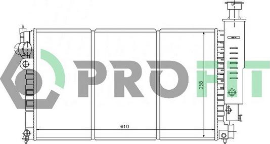 Profit PR 0540A1 - Радиатор, охлаждане на двигателя vvparts.bg