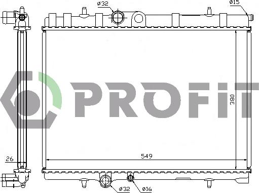 Profit PR 0521A1 - Радиатор, охлаждане на двигателя vvparts.bg