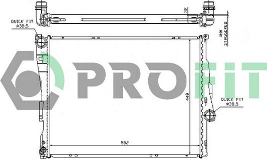 Profit PR 0054A3 - Радиатор, охлаждане на двигателя vvparts.bg