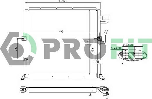 Profit PR 0063C1 - Кондензатор, климатизация vvparts.bg