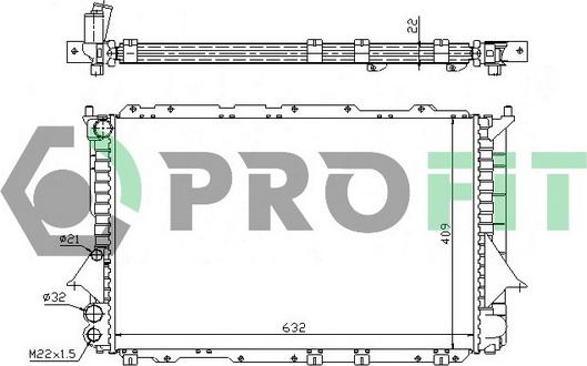 Profit PR 0014A4 - Радиатор, охлаждане на двигателя vvparts.bg