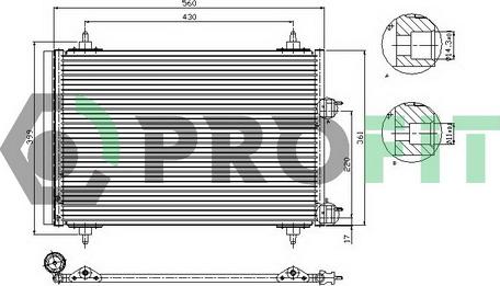 Profit PR 1905C1 - Кондензатор, климатизация vvparts.bg
