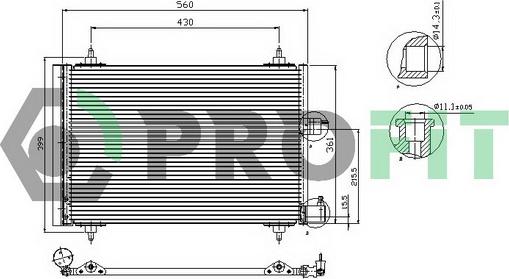 Profit PR 1903C1 - Кондензатор, климатизация vvparts.bg