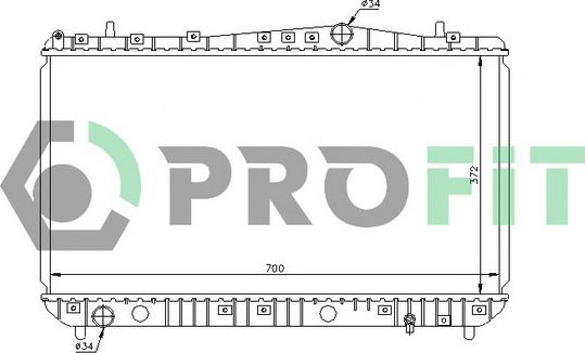 Profit PR 1704A1 - Радиатор, охлаждане на двигателя vvparts.bg