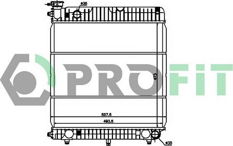 Profit PR 3568A1 - Радиатор, охлаждане на двигателя vvparts.bg