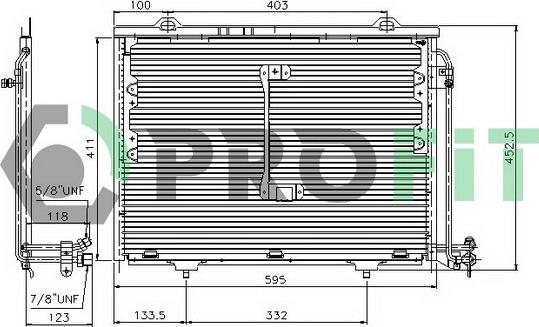 Profit PR 3508C1 - Кондензатор, климатизация vvparts.bg